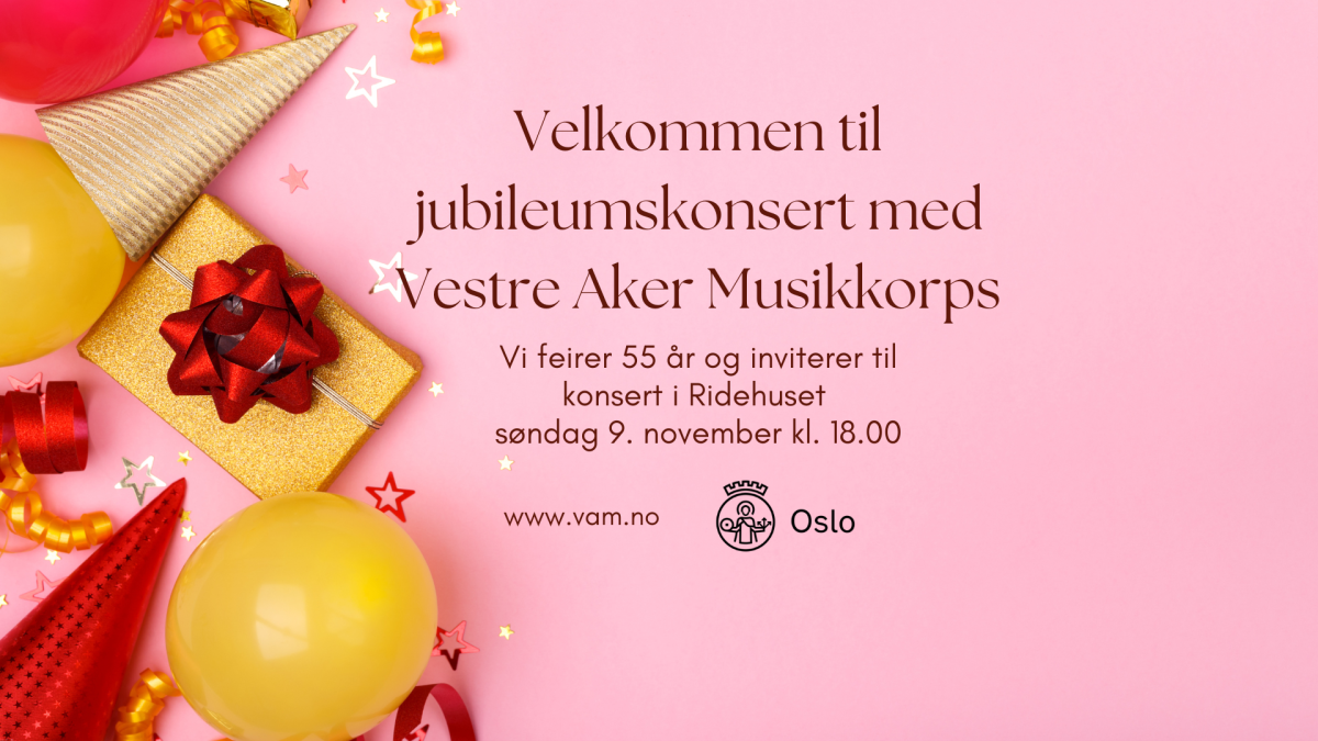 Velkommen til jubileumskonsert søndag 9. november klokken 18.00!